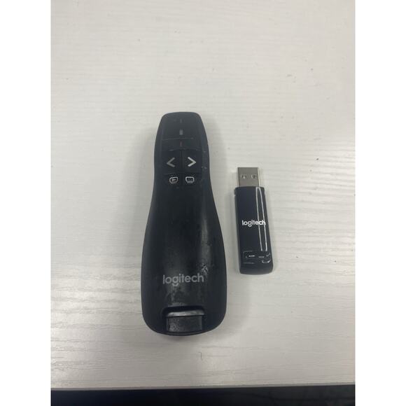 Logitech R400 Laser Presentation Remote - Black Tested Works - Picture 1 of 3